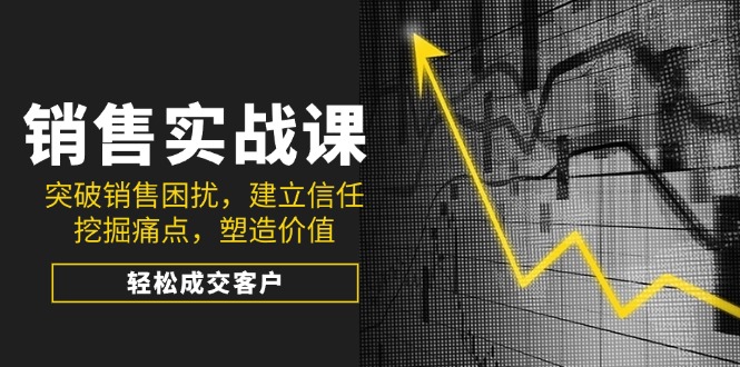 销售实战课，突破销售困扰，建立信任，挖掘痛点，塑造价值，轻松成交客户-游戏体验馆