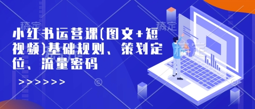 小红书运营课(图文+短视频)基础规则、策划定位、流量密码-游戏体验馆