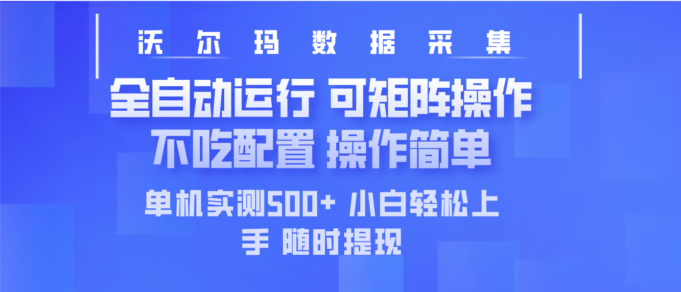 最新沃尔玛平台采集 全自动运行 可矩阵单机实测500+ 操作简单-游戏体验馆