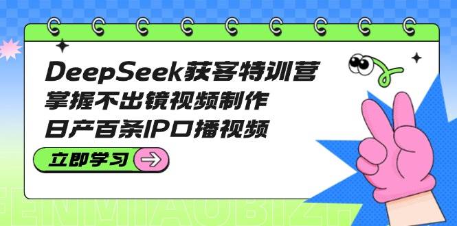 DeepSeek获客特训营：掌握不出镜视频制作，日产百条IP口播视频-游戏体验馆