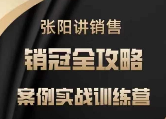 张阳讲销售实战训练营，​案例实战训练，销冠全攻略-游戏体验馆