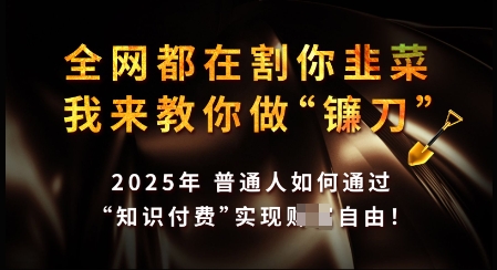 知识付费如何做到月入过W+，2025我来教你做“镰刀”【揭秘】-游戏体验馆