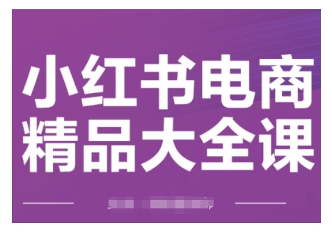 小红书电商精品大全课，快速掌握小红书运营技巧，实现精准引流与爆单目标，轻松玩转小红书电商(更新2月)-游戏体验馆