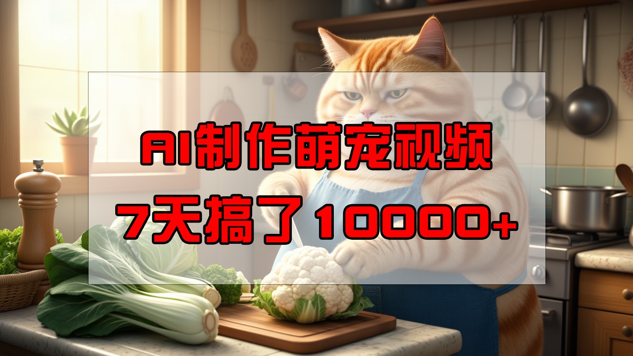 靠AI制作萌宠视频，7天搞了1万+，操作简单门槛低，有手机就行-游戏体验馆