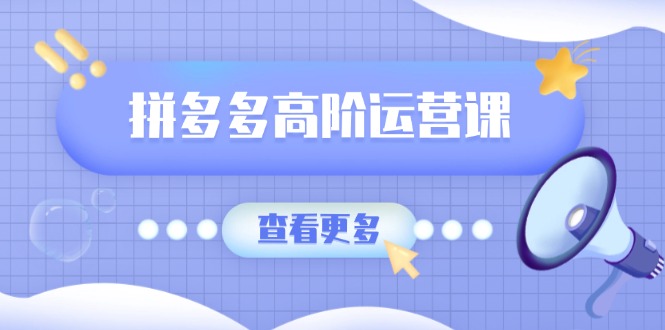拼多多高阶运营课：极致群爆款玩法，轻付费无尽复制，打造单品爆款之路-游戏体验馆